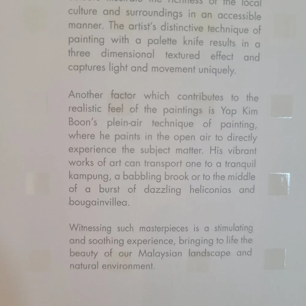 A Celebration of Life Through Nature By Yap Kim Boon Art Coffee Table Book Asia